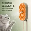 Pente para animais de estimação transfronteiriço com spray de um toque para evitar que o pelo voe, pente a vapor para gatos e cães, massagem para remover pelos soltos, pente removedor de pelos de animais de estimação