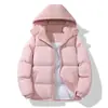 Chaqueta casual de algodón con capucha desmontable para hombre, impermeable para exteriores, color contrastante, abrigo de algodón engrosado, estilo pareja, algodón con capucha de pana empalmada