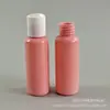 Botella dividida de 50 ml botella de plástico PET botella con atomizador transparente para lavar gel desinfectante para manos sin enjuague botella desinfectante botella de loción de agua abatible