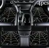 Alfombrillas de coche de terciopelo de cristal con diseño de mariposa, absorbentes de agua, resistentes a la suciedad, resistentes al desgaste, juego universal de cuatro piezas, fáciles de mantener