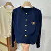 Cárdigan de Punto de Estilo Suave para Mujer, Moda Primaveral y Otoñal Elegante y con Estilo, Chaqueta Exterior Bordada Única y Chic, Top Versátil Casual
