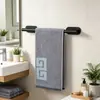 Barra de Toalla Espesa de Acero Inoxidable, Instalación sin Taladro, Set Sencillo de Accesorios para Baño, Estante de Almacenamiento