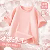 Camiseta Infantil de Manga Curta para Meninos Secagem Rápida Verão Malha Ice Silk para Meninos 2026 Novo Estilo Quente Roupas de Verão Personalização