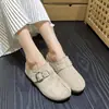 Zapatos de mujer tipo Birkenstock, con plataforma gruesa, que aumentan la altura, completamente cerrados, colección otoño 2026, mocasines slip-on de gamuza