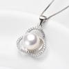 Transfronterizo Bricolaje nuevo plata S925 versión coreana de flores incrustadas de diamantes perla de agua dulce colgante para mujer collar clavícula fabricantes en nombre del cabello