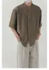 Moda Verão Camisa de Manga Curta Masculina Moda Ins Marca de Moda Estilo de Hong Kong Design Japonês de Nicho Senso de Design Casual Solta Camisa de Meia-manga
