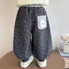 Calça de Moletom Estilosa com Forro de Lã para Meninas para Outono e Inverno, Calça Esportiva Quente Infantil, Calça Casual Grossa de Inverno para Bebês Meninas