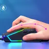 Mouse Gamer, Com Fio, E-Sports, Luminoso, Adequado para Computadores de Mesa e Laptops, com Luzes Coloridas, Jogabilidade Suave Sem Lag