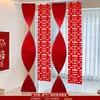 Tira larga de caracteres de "doble felicidad" para decoración de bodas, adecuada para la decoración de la habitación nupcial, paredes de fondo interiores y exteriores rústicas, pegatinas de "doble felicidad" para bodas y decoraciones colgantes