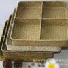 Cesta de almacenamiento para mesa de centro de cuatro compartimentos Creative Home de 015L, cesta tejida para frutas Busgrass, caja para cosméticos, almacenamiento de escritorio