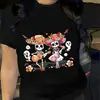 Transfronterizo 180g One Piece Calavera Interesante Manga Corta-Cantemos y Celebremos Juntos durante el Carnaval-Moda Femenina Festiva