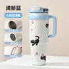 Copo Térmico Jumbo para Mulheres de Alto Valor Grande Capacidade Copo Rei do Gelo Copo de Água 2024 Novo Copo com Canudo
