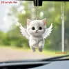Pingente de carro de gato azul plano de acrílico novo transfronteiriço
