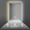 Espejo de Baño Inteligente Montado en Pared Espejo de Baño para el Hogar con Luz, Pantalla Táctil, Antivaho, Espejo Iluminado LED