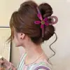 Elegante pinza de garra retro versátil, pinza de tiburón floral de lujo ligero primavera/verano, nuevo accesorio para el cabello de pinza de garra dulce y simple 2026