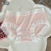 Roupa Íntima Doce de Seda de Gelo para Mulheres, Cintura Média, Meninas e Estudantes, Fina, Respirável, Secagem Rápida, Calcinhas Seamless Levanta Bumbum