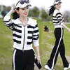 Modelo Mejorado, Por Favor Vea el Producto Real Antes de Realizar un Pedido # Traje Deportivo Casual de Moda para Mujer Primavera y Otoño Estilo Nuevo Rayado