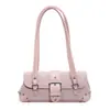 Bolsa de ombro feminina moderna e simples, bolsa de mão vintage com tachas, design estiloso para o dia a dia, bolsa de axila, bolsa de ombro