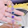 Novo Super Flash oito corações oito flechas quilate Diamante de Alto Carbono Pulseira Diamante Rosa Ametista Turmalina Colorida Joia de Mão Atacado