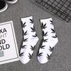 Nuevos Calcetines de Hoja de Arce de Otoño e Invierno Calcetines de Media Caña para Hombre y Mujer Deportivos de Baloncesto a la Moda Calcetines Coreanos para Pareja al por Mayor