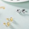 Aretes Chao Marca Corazón de Durazno Coreano Simple Moda Temperamento Femenino Estudiante Acero Titanio Aretes Aretes en Forma de Corazón Fábrica de Joyería