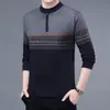 Suéter de Punto Jacquard con Bloques de Color y Media Cremallera para Hombre, Talla Europea Transfronteriza, Popular en Amazon, Suéter de Manga Larga para Hombre