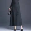 Saia evasê elegante e da moda para mulheres, novo modelo outono e inverno 2026, cintura alta, modeladora, barra ampla, com caimento, saia longa versátil para mulheres
