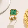 Nuevo collar de cuatro hojas de doble cara de 13 MM más vendido transfronterizo para mujer, diseño de lujo ligero, joyería de moda para celebridades de internet al por mayor