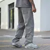 AliExpress 2026 Verano Pantalones Casuales de Hombre Más Vendidos Europeos y Americanos, Jeans Elegantes Grises de Pierna Recta con Bloques de Color, En Stock