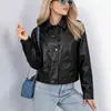 Otoño 2026 Transfronterizo Amazon Estilo Europeo y Americano 3D Chaqueta de Cuero Superior Abrigo de Cuero Retro Genial