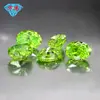 Huagang Gems Diamante de Alto Carbono Corte Flor de Hielo Forma de Huevo Verde Zircón Ovalado Cz Piedra Suelta Piedra Principal para Anillos Venta al por Mayor