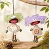 Kit de material de sonajero de cáscara de fruta natural, kit de muñeca de vaina DIY, accesorio de bolsa para adorno colgante de coche de fruta negra hecho a mano, semiacabado