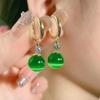 Nuevos pendientes elegantes de otoño e invierno con diseño de diosa, exquisitos pendientes de moda con hebilla para las orejas, elegantes pendientes franceses dorados que combinan con todo, pendientes brillantes con diamantes.