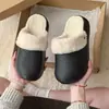 Pantuflas de algodón para mujer, desmontables y lavables, nuevo estilo otoño/invierno, impermeables, adecuadas para usar en exteriores, con suelas antideslizantes, forro de felpa y diseño engrosado para abrigar
