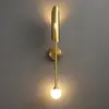 Lámpara de pared minimalista posmoderna para pared de fondo de sala de estar, dormitorio principal, pasillo de estilo americano de lujo ligero de moda, recibidor y mesita de noche, accesorio de iluminación de mármol