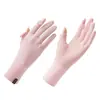 Luvas de Proteção Solar de Verão com Tampa Flip-Up para Tela Sensível ao Toque Silicone Antiderrapante Seda de Gelo Respirável Moda Esportes ao Ar Livre Proteção UV