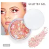 Amazon Sirena Brillo Gel Brillante Purpurina Corporal Gel con Brillo para Uñas Gel con Brillo para Cabello Cuerpo Maquillaje Maquillaje de Escenario