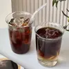 Café con Hielo Latte Taza de Bebida Americana Resistente a Altas Temperaturas Taza para Beber Vidrio de Borosilicato Transparente Taza para Bebidas Frías Vidrio