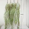 Planta de parede com folhas de samambaia artificial para dinheiro, arranjo de cena de parede, folhas de samambaia penduradas, folha de Milão artificial para pendurar na parede