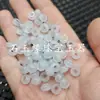 Anel de Jade Azul-Esverdeado com Padrão Floral de Jadeíta, Contas de Jade Soltas, Jade Branco Hetian de Xinjiang, Jade de Quartizito, Anel de Jade com Furo Grande