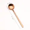 Colher pequena redonda de aço inoxidável, colher de café, colher para bolo e sobremesa, colher para misturar leite em pó e mel, colher de cabo longo para mexer ninho de pássaro atacado