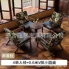 Sillón de sofá de tela, madera maciza, individual, doble, de tres plazas, para sala de estar, casa de huéspedes, habitación de hotel, apartamento, casa de alquiler, estilo vintage