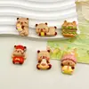 Serie de Hamburguesas Lindas de Dibujos Animados Kapibala Accesorios de Resina DIY Pegatinas para Refrigerador Llavero Colgante para Joyería Material