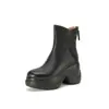 Botines de tacón ultra alto de 9 cm, con plataforma, colección otoño/invierno 2026, punta redonda, tacón grueso, cierre de cremallera en la espalda, botines de moda de tacón alto