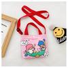 Bolsa de urso morango infantil 2023 nova primavera e verão all-match bolsa de lona bolsa de ombro bolsa bolsa casual bonito