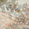 Elemento de Punto Elástico Pegatinas Navideñas para Uñas Ts4217 Guantes Estéreo Lindos Pegatinas para Uñas de Lazo Corazón