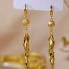 Vietnam oro moda retro antiguo aretes de borla chapado en oro cara de hada delgados aretes de gancho de espiga de trigo al por mayor