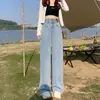 Jeans de Pierna Ancha Vintage para Mujer Primavera y Otoño Nueva Llegada talla extra figura pera estrecha Rectos Pantalones de Moda para Primavera y Otoño