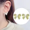Diseño de Moda Transfronterizo, Pendientes Dulces con Lazo, Estilo de Nicho, Pendientes Versátiles, Accesorios para Orejas Exquisitos Personalizados al por Mayor
