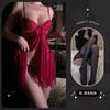 Lencería Sexy, Traje de Tentación de Deseo Puro Sexy de Malla Transparente, Pijamas, No es Necesario Quitarse el Uniforme, Ropa de Cama Apasionada con Entrepierna Abierta